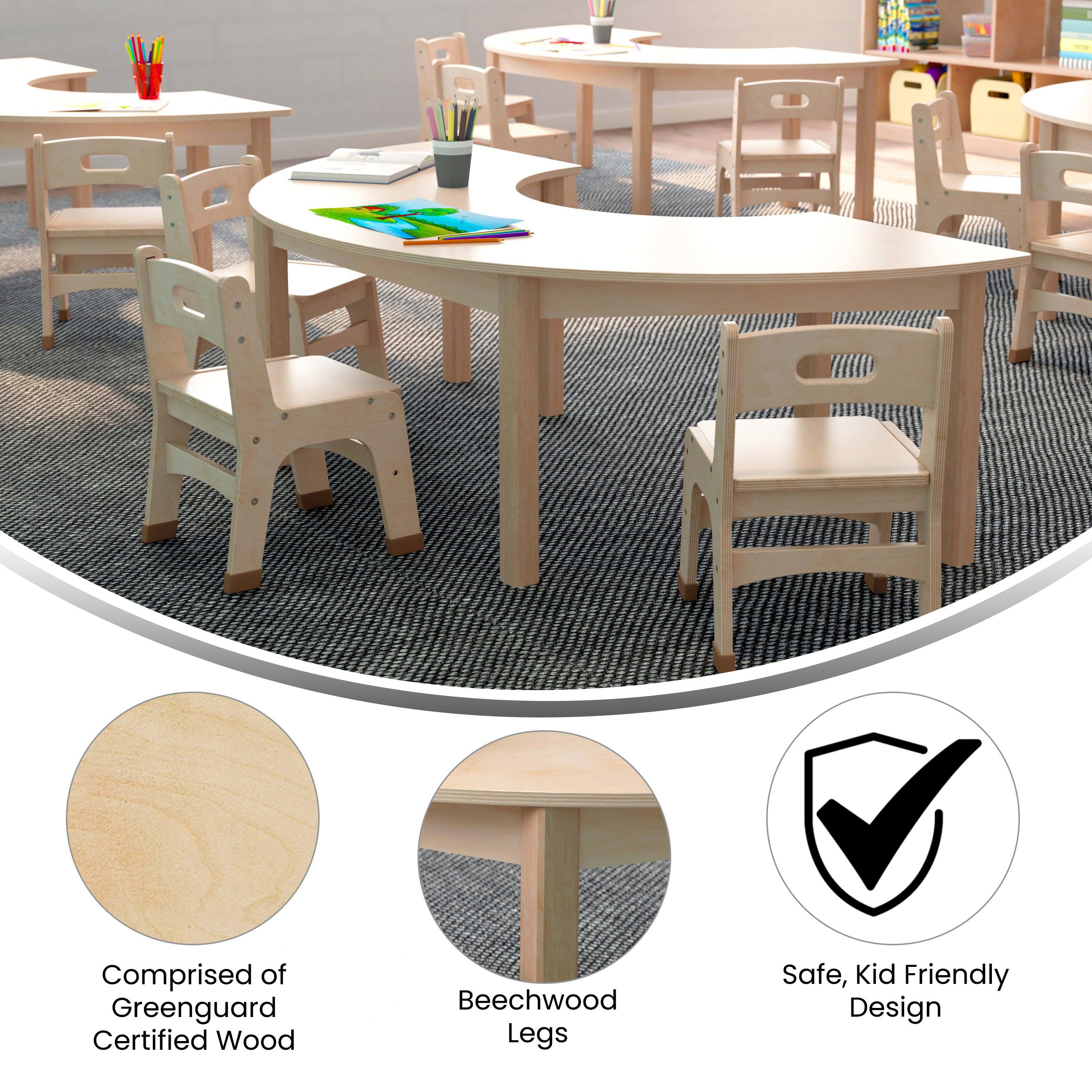 Preschool wooden table and chairs top