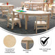 Commercial Grade Half Circle Wooden Classroom Activity Table - Beech