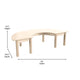 Commercial Grade Half Circle Wooden Classroom Activity Table - Beech