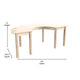 Commercial Grade Half Circle Wooden Classroom Activity Table - Beech