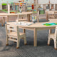 Commercial Grade Half Circle Wooden Classroom Activity Table - Beech