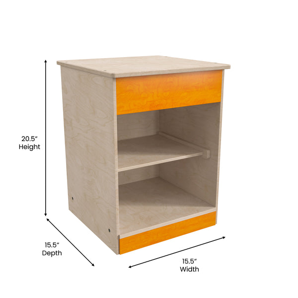 Kid's Commercial Grade Two Shelf Wooden Kitchen Cabinet