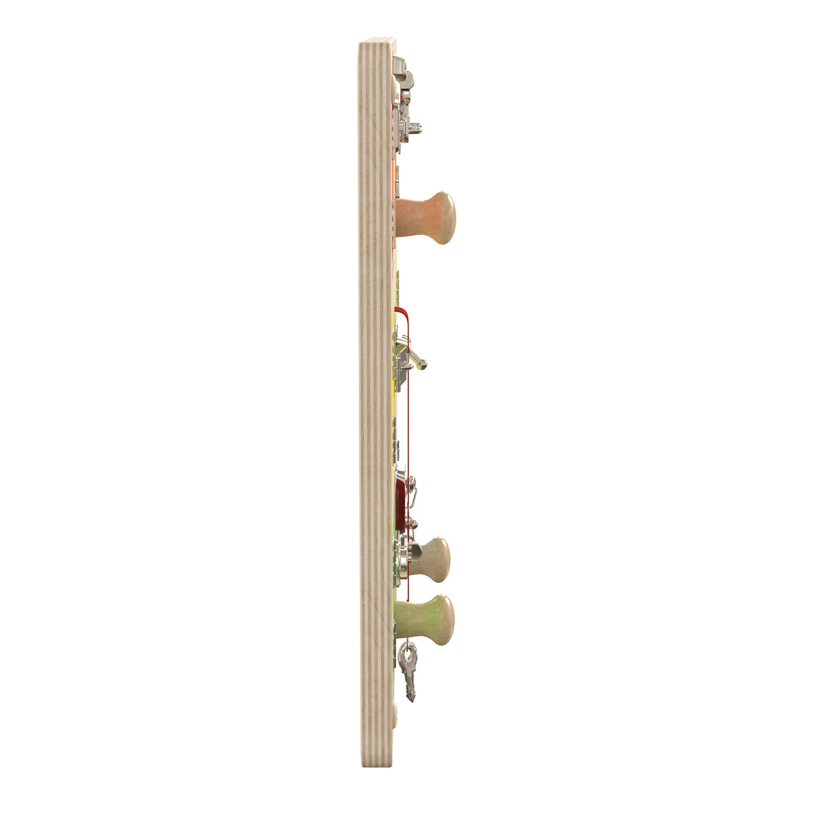 Commercial Grade STEAM Wall Wooden Locks & Buckles Accessory Board - Multicolor