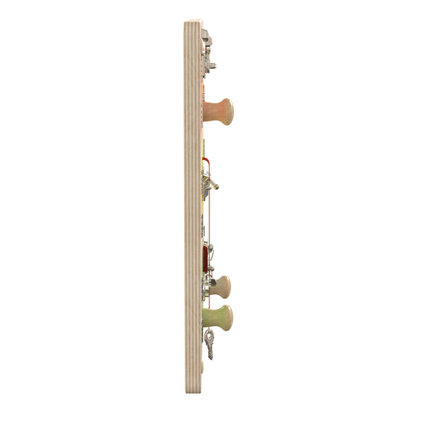 Commercial Grade STEAM Wall Wooden Locks & Buckles Accessory Board - Multicolor