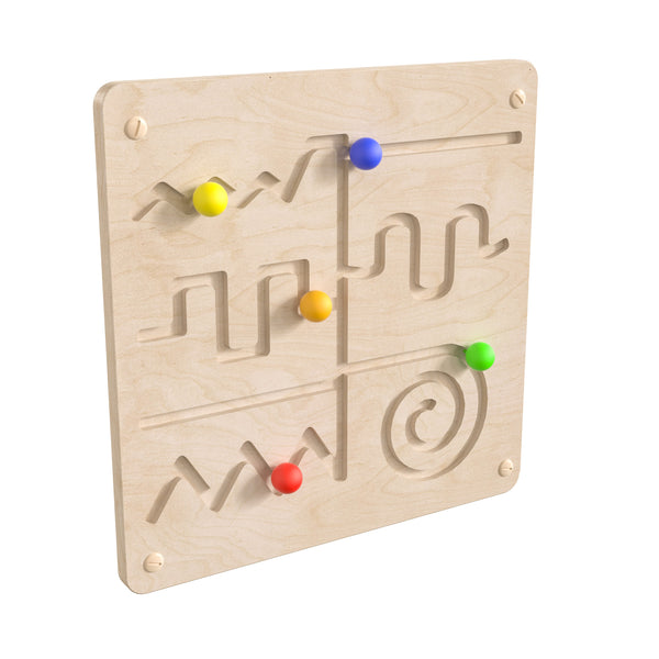 Commercial Grade STEAM Wall Wooden Maze Motor Skills Accessory Board - Natural