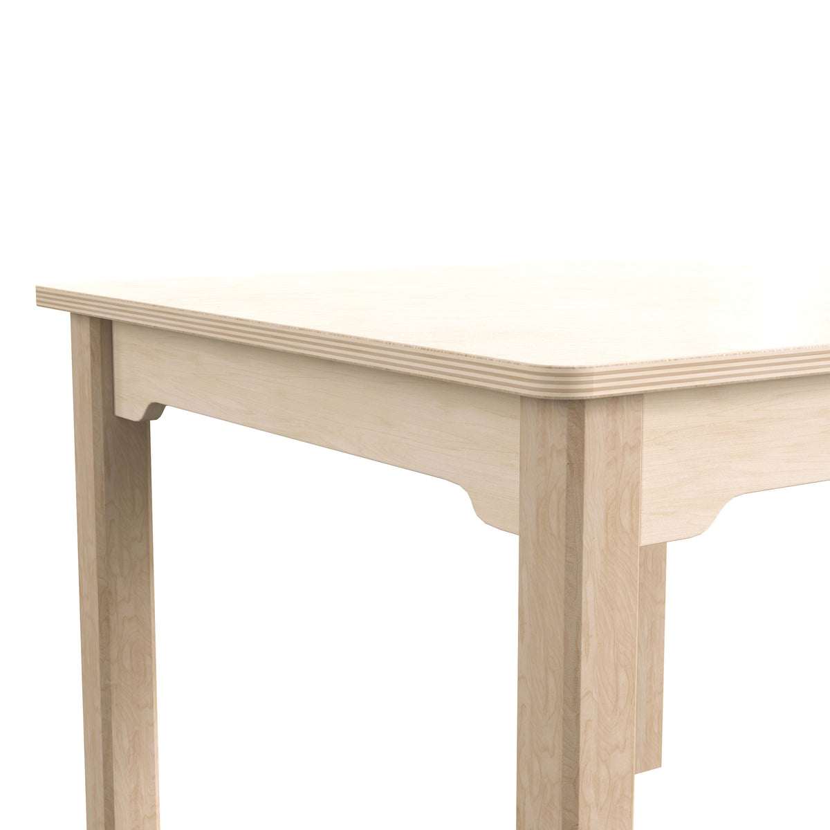 Commercial Grade 23.5inch Square Wooden Preschool Classroom Activity Table - Beech