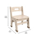 Commercial Grade 9 Inch Natural Wood Classroom Chairs with Carry Handle-2 Pack