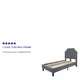 Light Gray,Twin |#| Twin Size Arched Tufted Upholstered Platform Bed in Light Gray Fabric