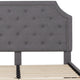 Light Gray,Queen |#| Queen Size Arched Tufted Upholstered Platform Bed in Light Gray Fabric