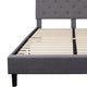 Light Gray,Queen |#| Queen Size Arched Tufted Upholstered Platform Bed in Light Gray Fabric