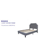 Light Gray,Full |#| Full Size Arched Tufted Upholstered Platform Bed in Light Gray Fabric