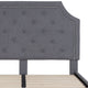 Light Gray,Full |#| Full Size Arched Tufted Upholstered Platform Bed in Light Gray Fabric