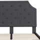 Dark Gray,Full |#| Full Size Arched Tufted Upholstered Platform Bed in Dark Gray Fabric
