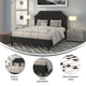 Black,Queen |#| Queen Size Arched Tufted Upholstered Platform Bed in Black Fabric