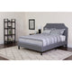 Light Gray,King |#| King Size Arched Tufted Light Gray Fabric Platform Bed with Memory Foam Mattress