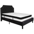 Brighton Arched Tufted Upholstered Platform Bed and Memory Foam Pocket Spring Mattress