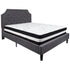 Brighton Arched Tufted Upholstered Platform Bed and Pocket Spring Mattress