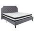 Brighton Arched Tufted Upholstered Platform Bed and Pocket Spring Mattress