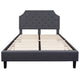 Dark Gray,Queen |#| Queen Tufted Platform Bed in Dark Gray Fabric with 10in. Pocket Spring Mattress