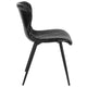 Black Vinyl |#| Contemporary Upholstered Chair in Black Vinyl