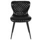 Black Vinyl |#| Contemporary Upholstered Chair in Black Vinyl