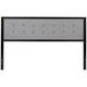 Light Gray,King |#| King Size Upholstered Metal Panel Headboard in Tufted Light Gray Fabric