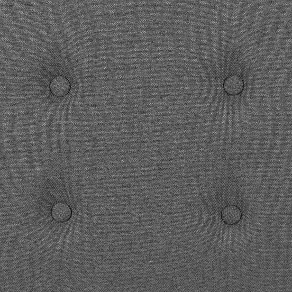 Dark Gray,Queen |#| Queen Size Upholstered Metal Panel Headboard in Tufted Dark Gray Fabric