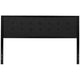 Black,King |#| King Size Upholstered Metal Panel Headboard in Tufted Black Fabric