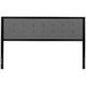 Dark Gray,King |#| King Size Upholstered Metal Panel Headboard in Tufted Dark Gray Fabric