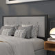 Light Gray,Queen |#| Queen Size Upholstered Metal Panel Headboard in Tufted Light Gray Fabric