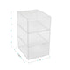 Set of 3 Clear Plastic Stackable Desktop Storage Organizer Trays - 3" x 3.75"