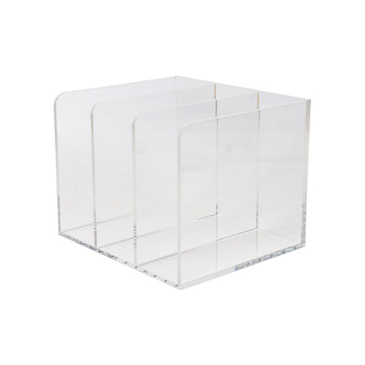 Brody Acrylic 3 Section File Holder Office Desktop Organizer