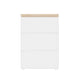 Clear/Light Natural |#| Premium Clear Plastic Storage Bins with Lt Natural Paulownia Wood Lid-3.75"x3"