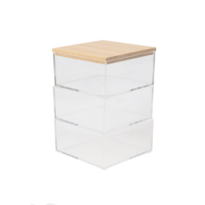 Brody Clear Plastic Storage Organizer Bins with Lid for Home Office, Kitchen, or Bathroom - View 1