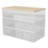 Brody Clear Plastic Storage Organizer Bins with Lid for Home Office, Kitchen, or Bathroom