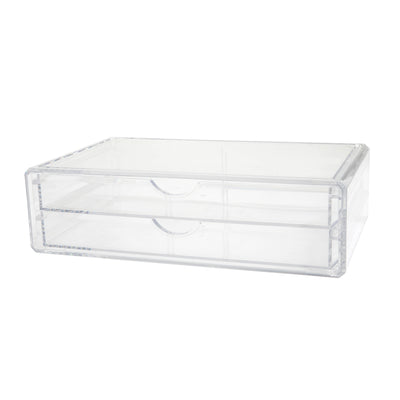 Brody Plastic Stackable Office Desktop Organizer Box with 2 Drawers - View 1