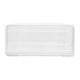 Desktop Organization Box with 2 Half Moon Opening Pullout Drawers-Clear Plastic