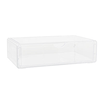 Brody Plastic Stackable Office Desktop Organizer Box with Drawer - View 1