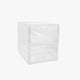 Set of 2 Clear Plastic Desktop Storage Boxes - 1 Single Drawer - 1 Double Drawer