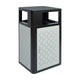Black |#| Commercial 31.4 GAL Steel Trash Can with Inner Bin, Locking Access Door-BK/SIL