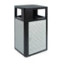 Black |#| Commercial 31.4 GAL Steel Trash Can with Inner Bin, Locking Access Door-BK/SIL