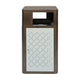 Brown |#| Commercial 31.4 GAL Steel Trash Can with Inner Bin, Locking Access Door-BR/SIL