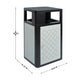 Black |#| Commercial 31.4 GAL Steel Trash Can with Inner Bin, Locking Access Door-BK/SIL