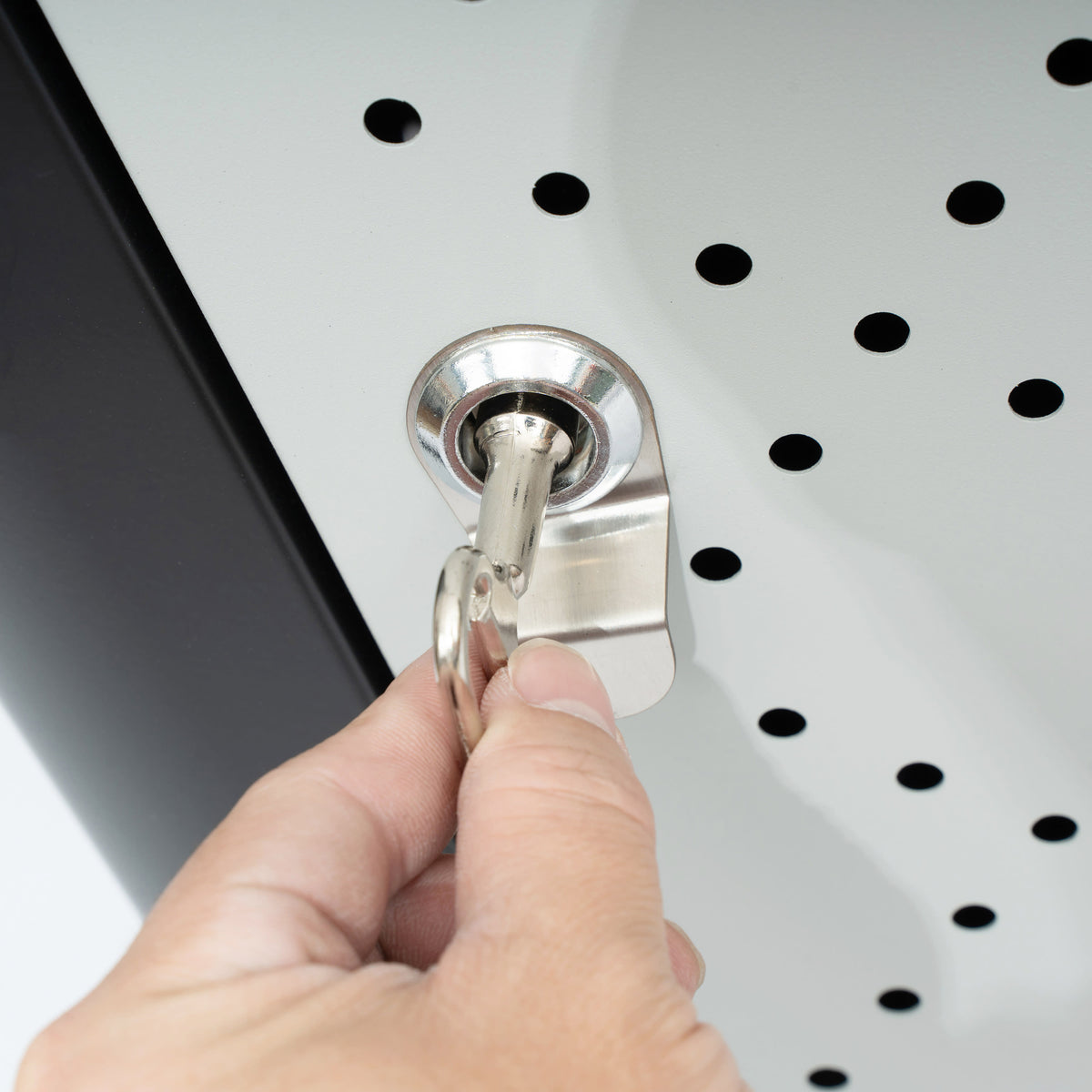 Black |#| Commercial 31.4 GAL Steel Trash Can with Inner Bin, Locking Access Door-BK/SIL