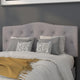 Light Gray,Full |#| Arched Button Tufted Upholstered Full Size Headboard in Light Gray Fabric