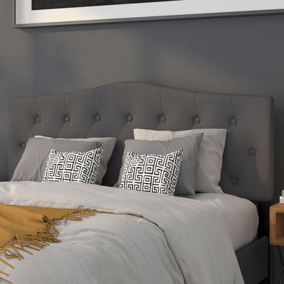 Cambridge Arched Button Tufted Upholstered Headboard - View 2