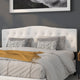 White,King |#| Arched Button Tufted Upholstered King Size Headboard in White Fabric
