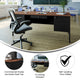 Walnut |#| Commercial Double Pedestal Desk with 5 Locking Drawers in Walnut-50x70