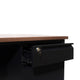 Walnut |#| Commercial Double Pedestal Desk with 5 Locking Drawers in Walnut-50x60