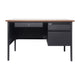 Walnut |#| Commercial Right Side Single Pedestal Desk-3 Locking Drawers in Walnut-30x48